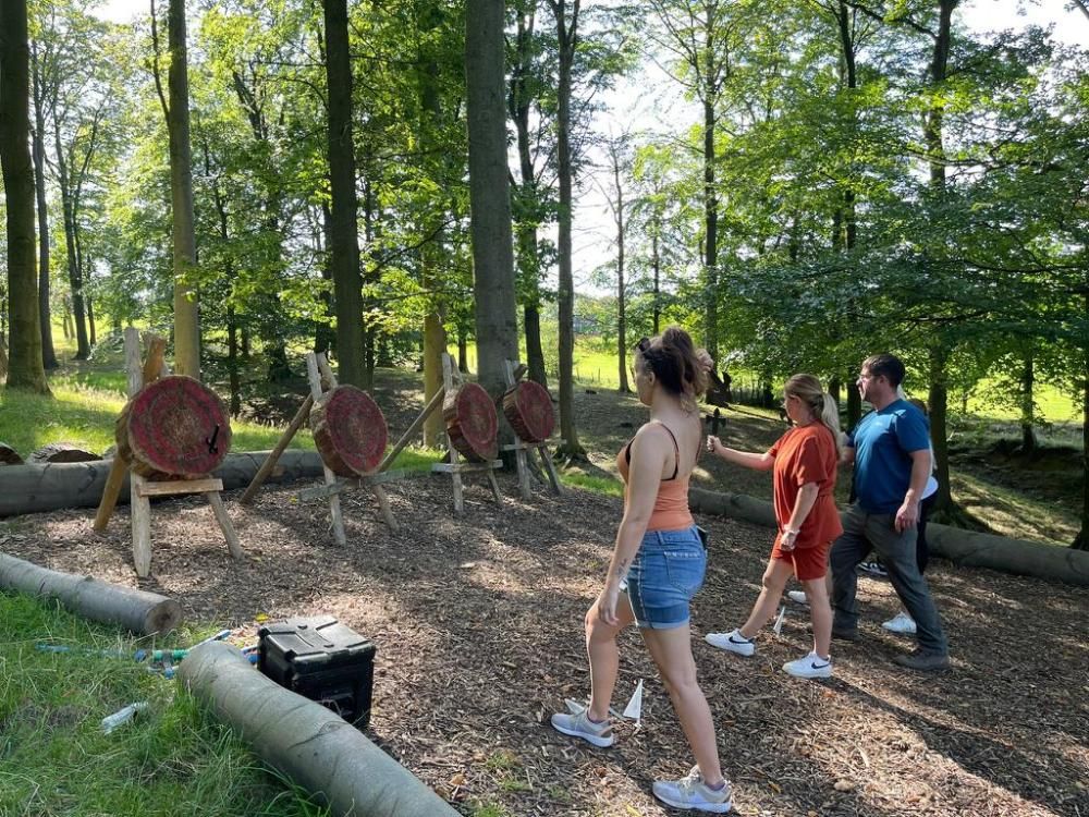 Young people taking part in archery at C-Made Outdoors.